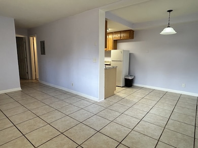 Tile floor makes for easy maintenance.