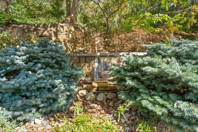 Waterfall feature at patio.