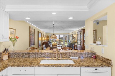 Kitchen featuring pendant lighting, ornamental mol