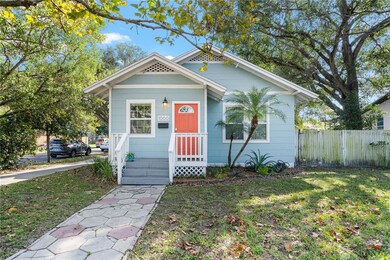 North facing front of house on corner lot