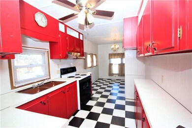 Galley kitchen with tons of counters!