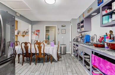 Dining space featuring light wood-style flooring