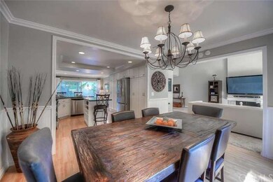 Dining Room with Wainscoting and Crown Molding.