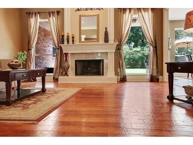 Living Room. Notice the stone around the fireplace