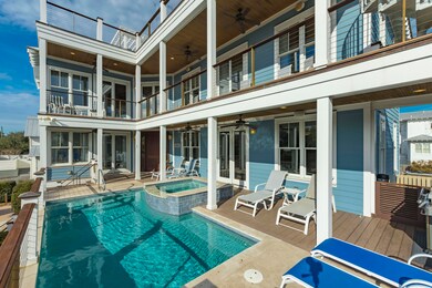 Deck with pool & hot tub