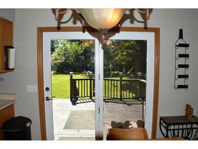 View of the private back yard from the dining room