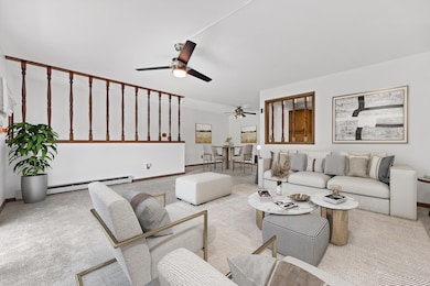 Virtually staged Living rm/Dining Rm