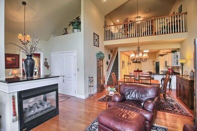 VIEW FROM FAMILY ROOM INTO KITCHEN.