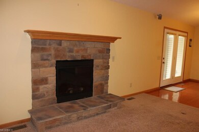 Gas log fireplace in great room*