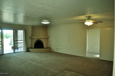 Living Room with Beehive Fireplace