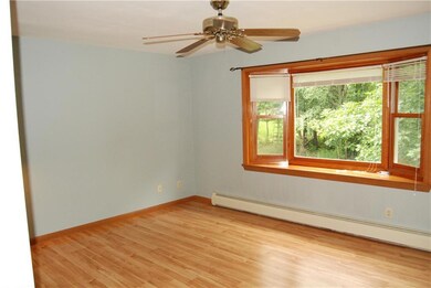 Living room with bright picture window