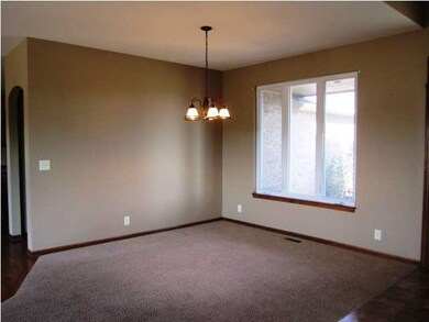 Dining area is open yet inviting