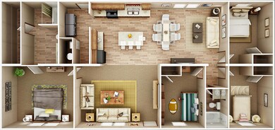 Marvel 4 - Staged Floor Plan