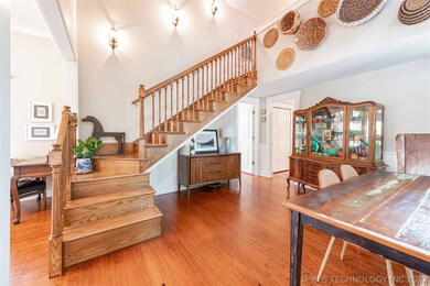 The stairs lead to a loft (currently used as a spa