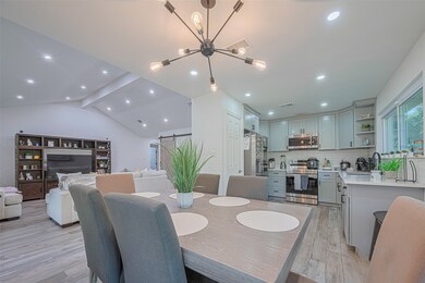 Open concept living as the living/dining area flow into the kitchen.