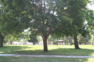 view of park across street