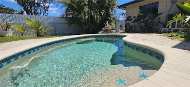 View of pool featuring a fenced backyard and a fen