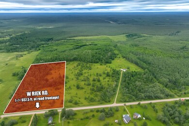 Aerial view of property and surrounding area with property boundaries highlighted