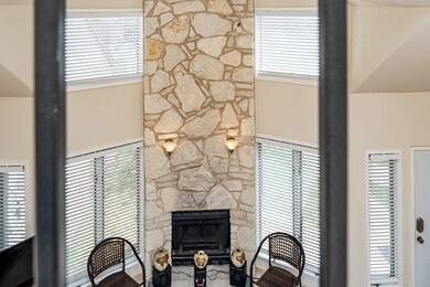 Soaring 2-Story Fireplace