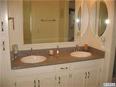 The mAter bathroom has dual sinks!
