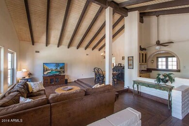 Family room, high ceilings