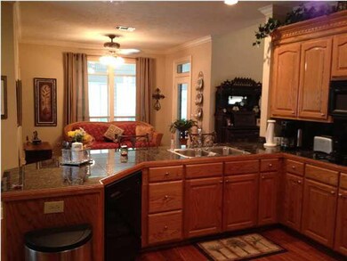 kitchen and sitting area