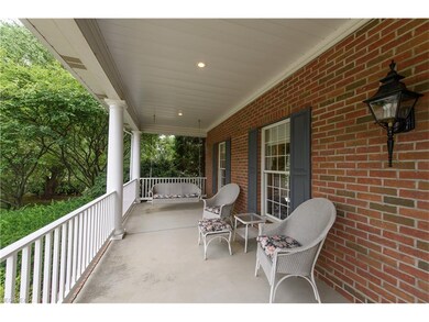 The charm of this extensive front porch, complete 