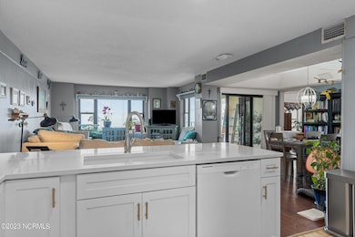 Kitchen with ocean view