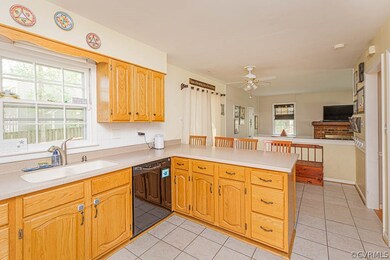 Corian counters in the kitchen, an eat-in space and coffee bar.