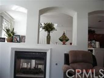 Gas fireplace in living room