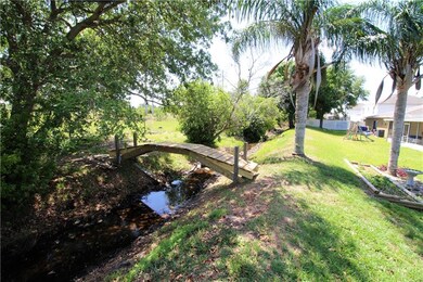 Little bridge in backyard