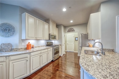 Gourmet kitchen with granite countertops