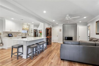 Den Joins Kitchen Via Spacious Serving Island