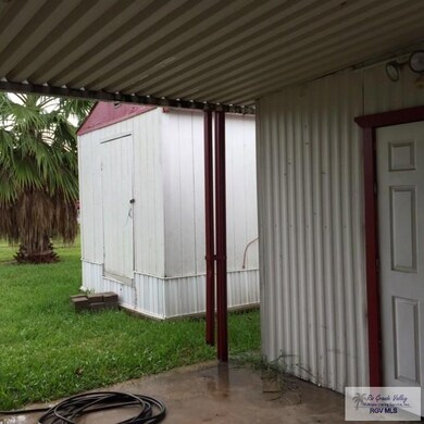 Side view--sheds