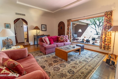 Living room with hardwood floors
