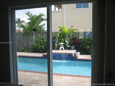 View of pool from family room