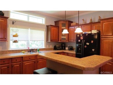 Nice, Open Kitchen with Maple Cabinets, Ceramic Ti