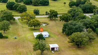 Aerial view of sparsely populated area
