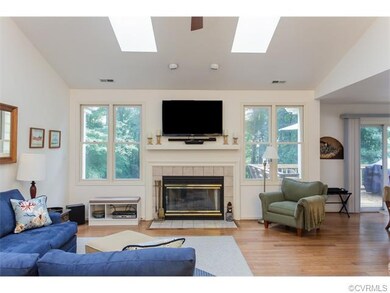 Family Room - Vaulted ceiling, two skylights, four