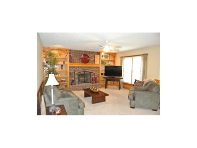 Great Room With Built In's And Fireplace