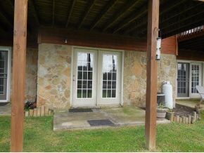 Rear patio at basement