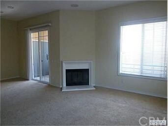Electric fireplace in living room