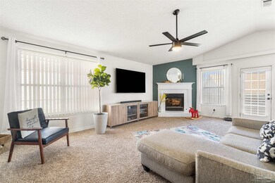 Complete with a fireplace