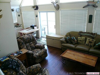 Open living area with fireplace.