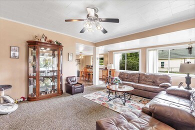 Lots of windows for a light and bright living room