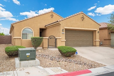 View of front of property with an attached garage,