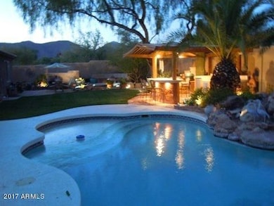 Pool party at sunset