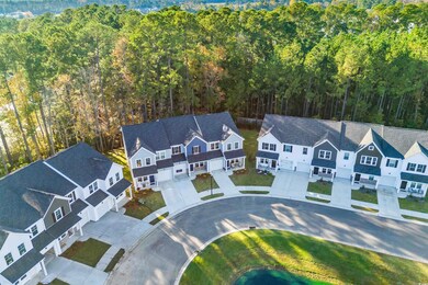 Aerial perspective of suburban area