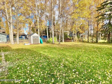 Large open level back yard
