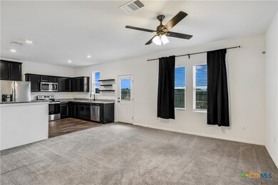 family room to kitchen